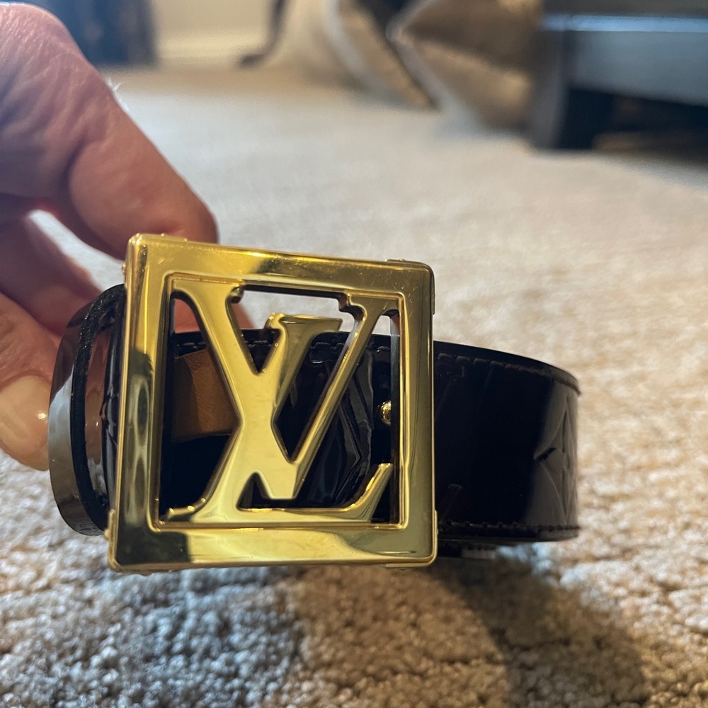 Louis Vuitton Belt Verni Saint-Tulle Frame 30Mm Amaranto 95 38 CA2140 M6849